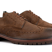 MEN'S MILWAUKEE BOOT CO. ASTOR LUG SOLE WINGTIP | DARK BROWN