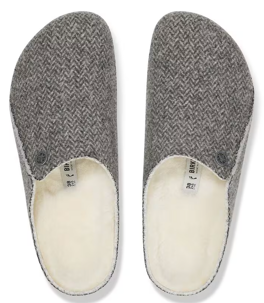 UNISEX BIRKENSTOCK ZERMATT SHEARLING | HERRINGBONE GRAY