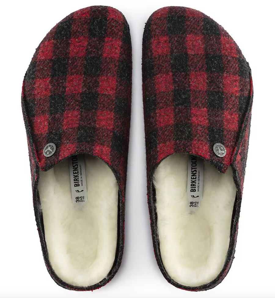 UNISEX BIRKENTOCK ZERMATT SHEARLING | RED PLAID