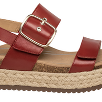 WOMEN'S AETREX VANIA ARCH SUPPORT PLATFORM SANDAL | RED