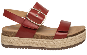 WOMEN'S AETREX VANIA ARCH SUPPORT PLATFORM SANDAL | RED