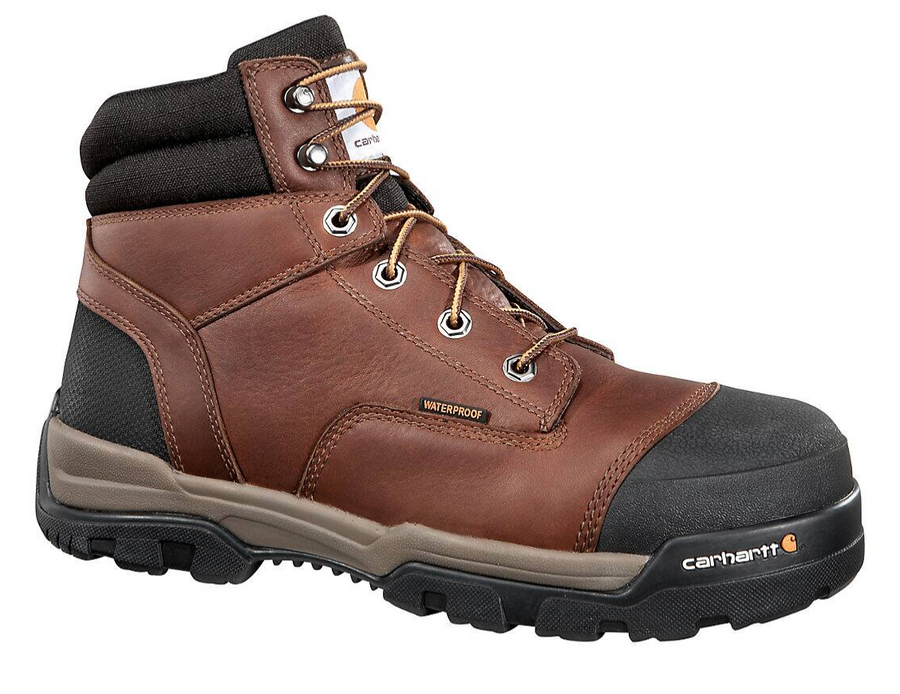 MEN'S CARHARTT GROUND FORCE WATERPROOF 6-INCH COMPOSITE TOE WORK  | PEANUT OIL TAN LEATHER