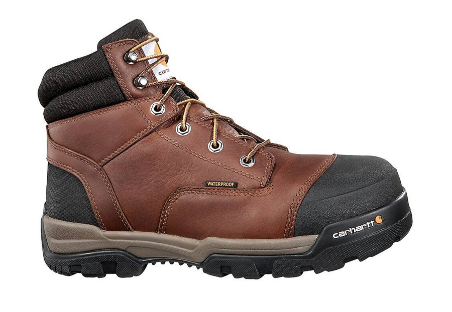 MEN'S CARHARTT GROUND FORCE WATERPROOF 6-INCH COMPOSITE TOE WORK  | PEANUT OIL TAN LEATHER