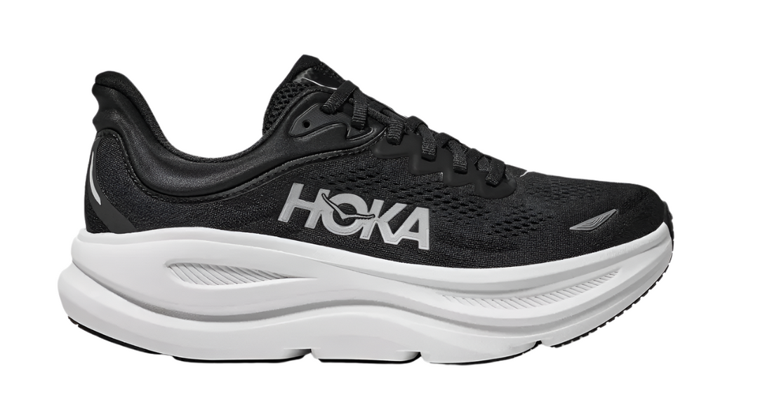 MEN'S HOKA BONDI 9 | BLACK / WHITE