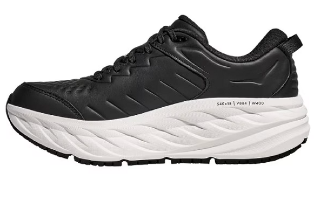 MEN'S HOKA BONDI SLIP RESISTANT | CARBON BLACK / WHITE