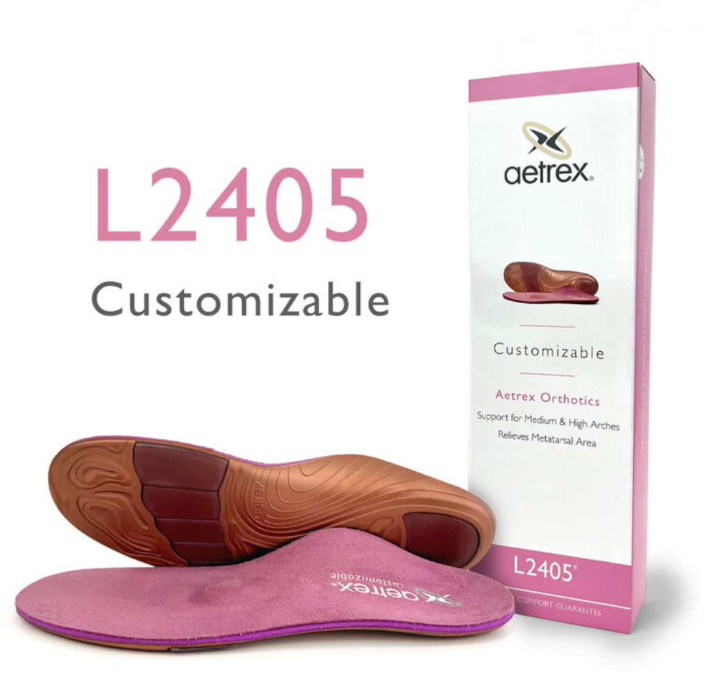 WOMEN'S AETREX CUSTOMIZABLE ORTHOTICS WITH METATARSAL SUPPORT | L2405