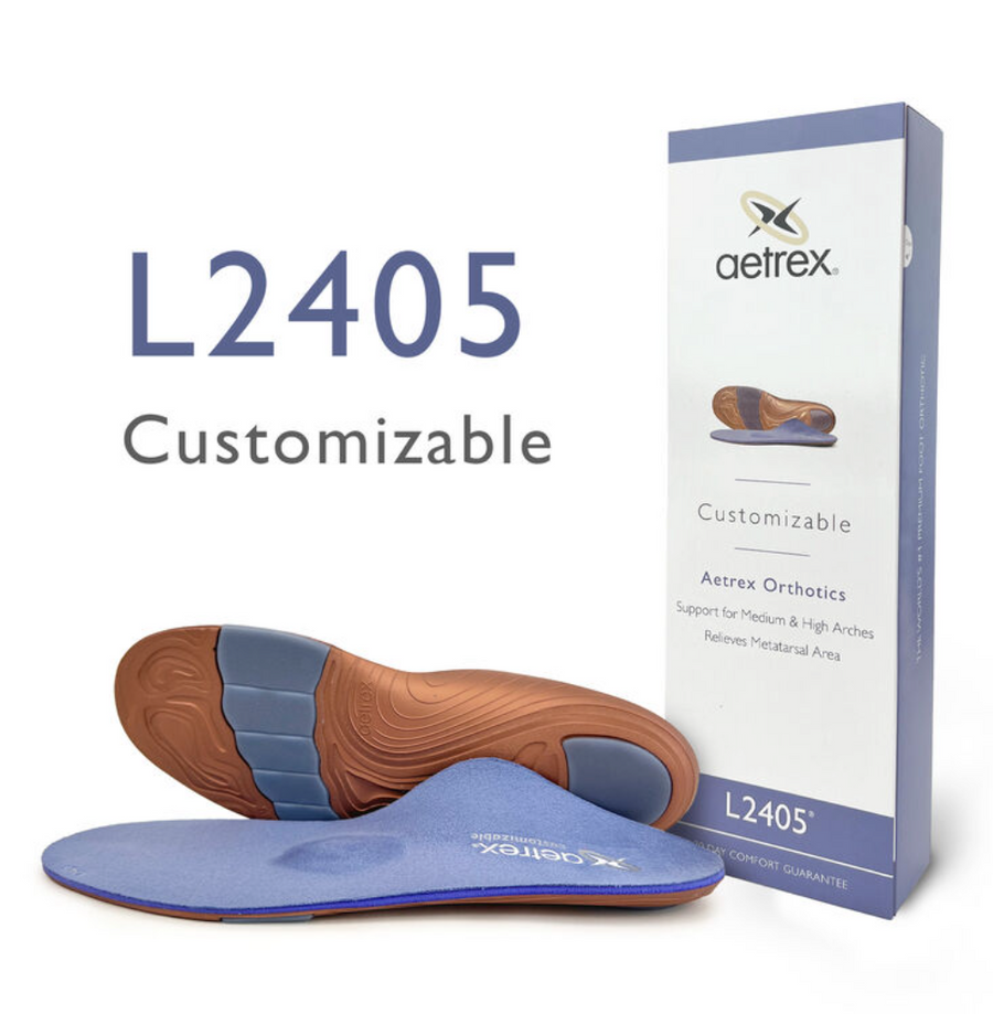 MEN'S AETREX CUSTOMIZABLE ORTHOTICS WITH METATARSAL SUPPORT | L2405