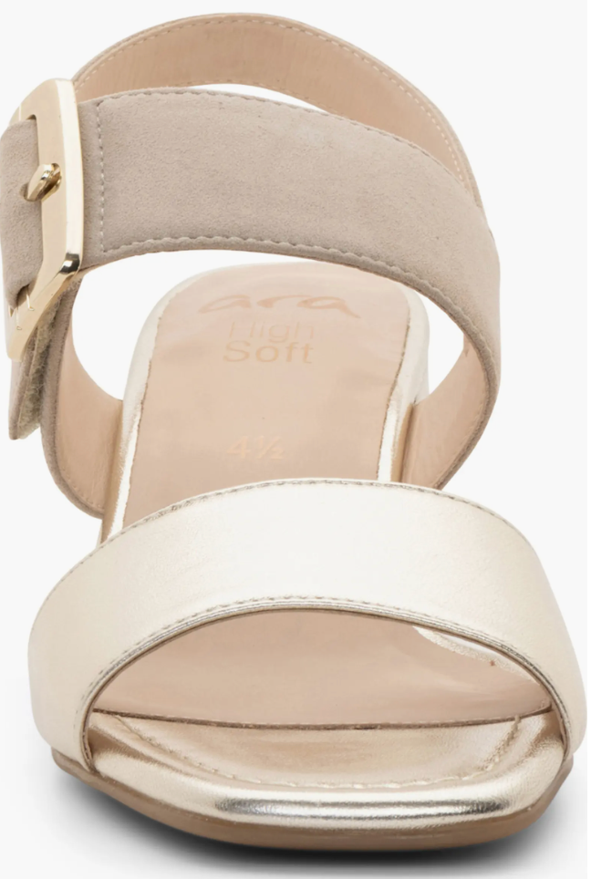 WOMEN'S ARA BORDEAUX HEEL | PLATINUM / SAND