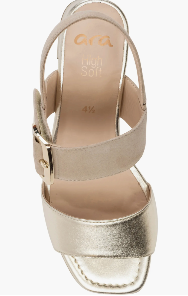 WOMEN'S ARA BORDEAUX HEEL | PLATINUM / SAND
