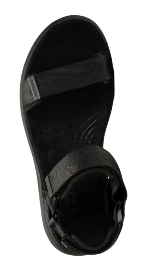 WOMEN'S WODEN LINE SANDAL | BLACK / BLACK