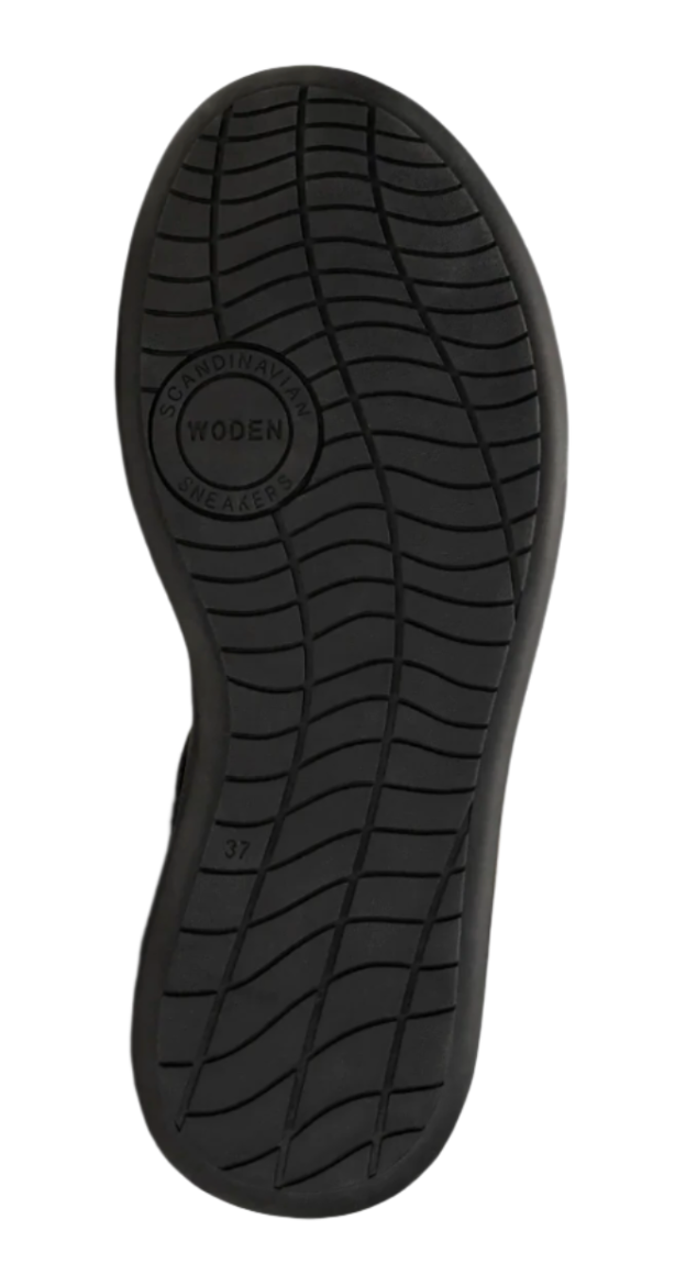 WOMEN'S WODEN LINE SANDAL | BLACK / BLACK