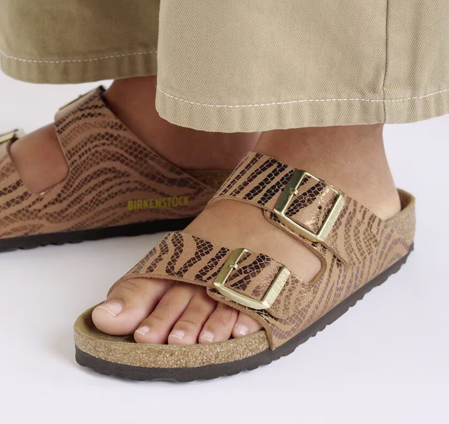 WOMEN'S BIRKENSTOCK ARIZONA | ZEBRA PECAN SYNTHETIC