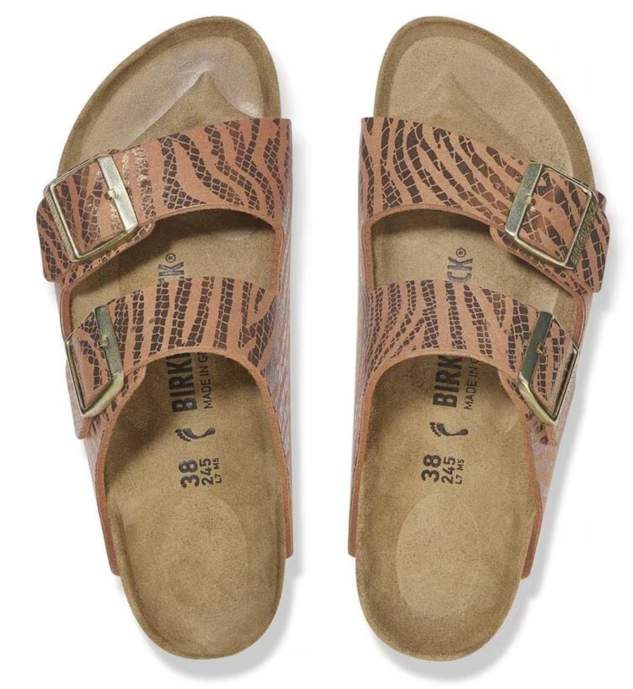 WOMEN'S BIRKENSTOCK ARIZONA | ZEBRA PECAN SYNTHETIC