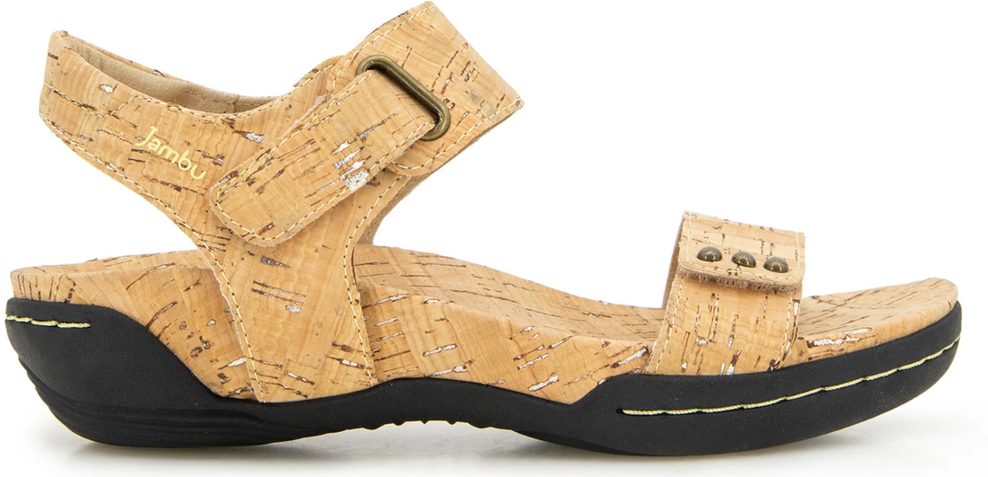 WOMEN'S JAMBU MORGAN SANDAL | CORK SHIMMER