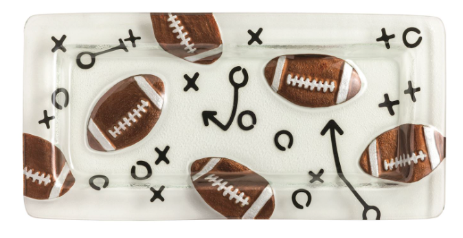 MUDPIE FOOTBALL GLASS TRAY