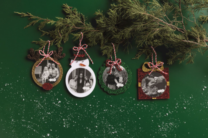MUDPIE GLITTER PHOTO ORNAMENTS