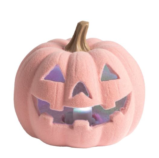 MUDPIE PINK PUMPKIN LED HALLOWEEN DECOR