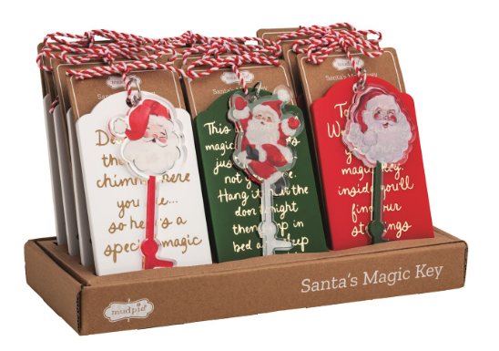 MUDPIE SANTA MAGIC KEY TAGS