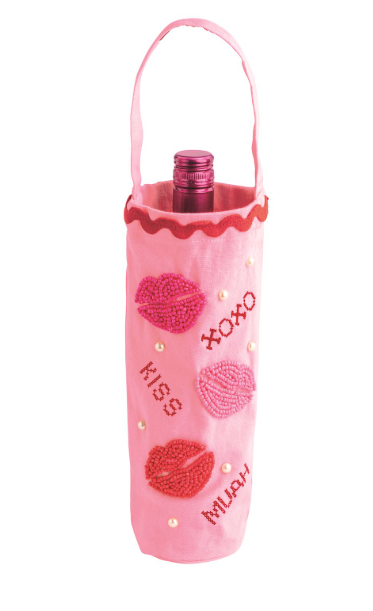 MUDPIE VALENTINES BEADED WINE BAG