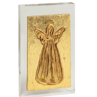 MUDPIE GOLD ANGEL PAINTED ACRYLIC PLAQUE