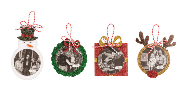 MUDPIE GLITTER PHOTO ORNAMENTS