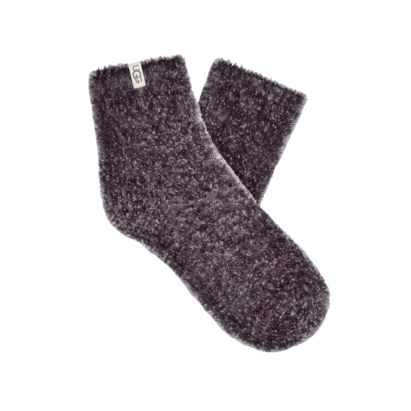 WOMEN'S UGG LEDA COZY QUARTER SOCKS | CHARCOAL