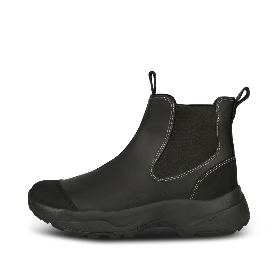 WOMEN'S WODEN SIRI WATERPROOF BOOT | BLACK | BLACK
