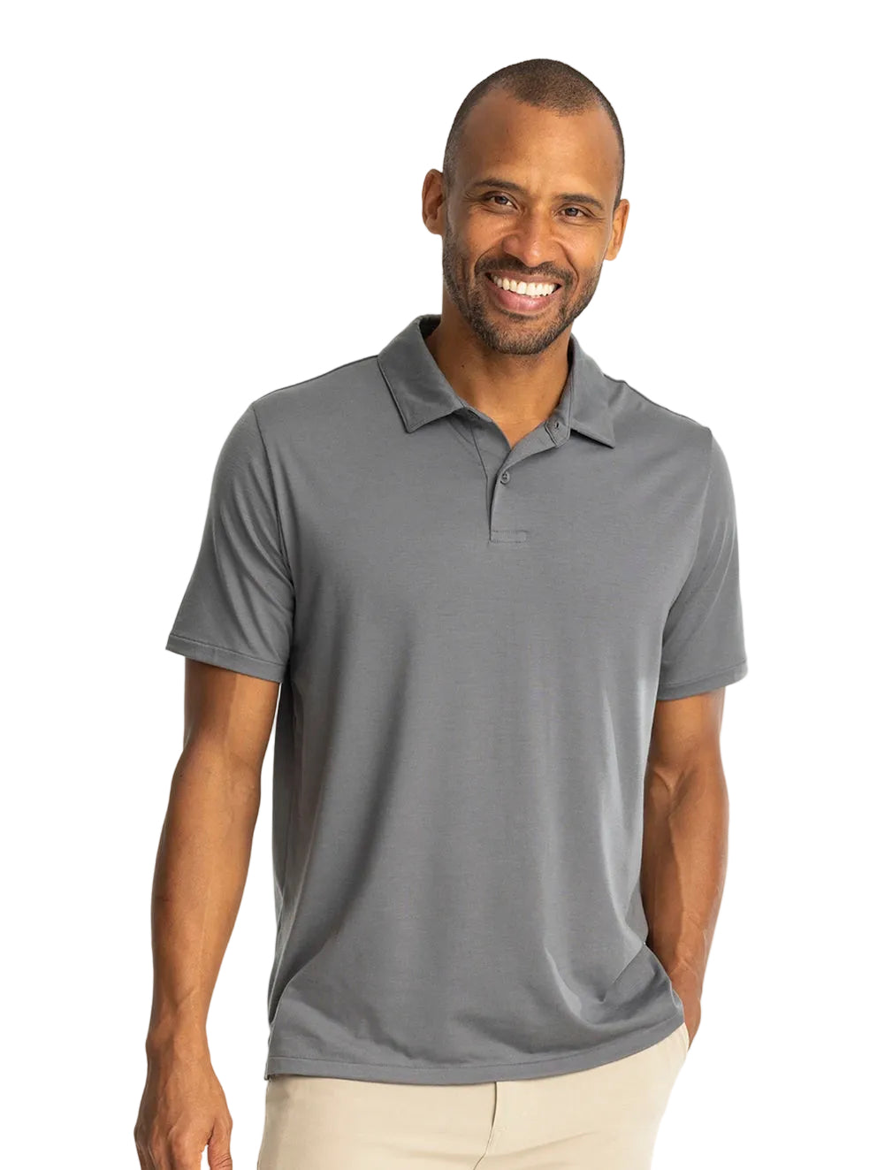 MEN'S FREE FLY ELEVATE POLO | SMOKE