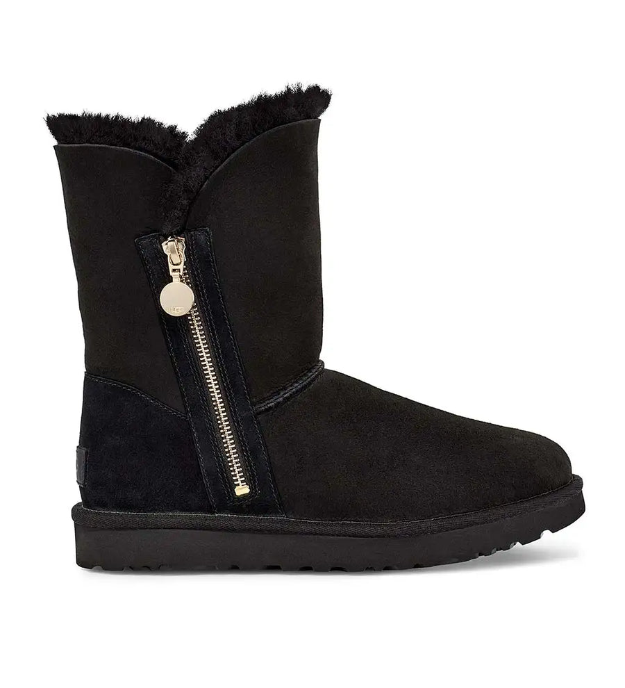 WOMEN'S UGG BAILEY ZIP SHORT BOOT | BLACK