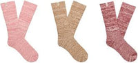 WOMEN'S UGG RIB KNIT SLOUCHY CREW SOCK 3 PACK | PINK CEDAR / CHESTNUT / RUBIOUS