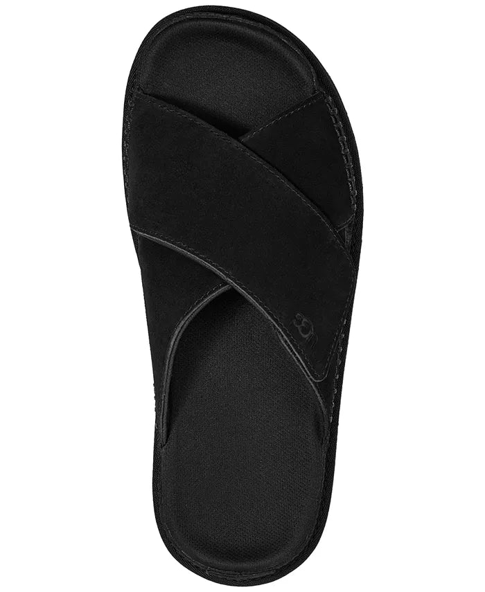 WOMEN'S UGG GOLDENSTAR CROSS SLIDE SANDAL | BLACK – Randy's WOMEN'S UGG GOLDENSTAR CROSS SLIDE SANDAL | BLACK – Randy's