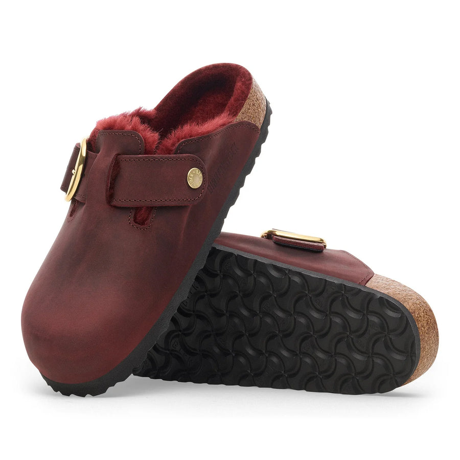 UNISEX BIRKENSTOCK BOSTON BIG BUCKLE SHEARLING | ZINFANDEL