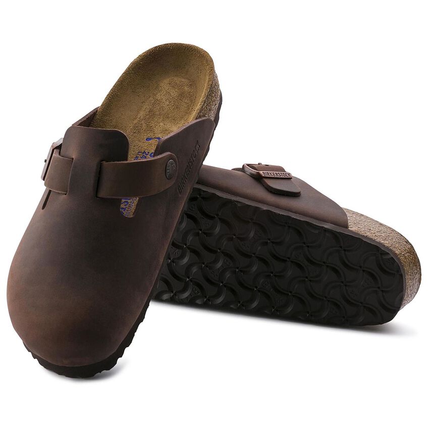 UNISEX BIRKENSTOCK BOSTON SOFT FOOT BED | HABANA LEATHER