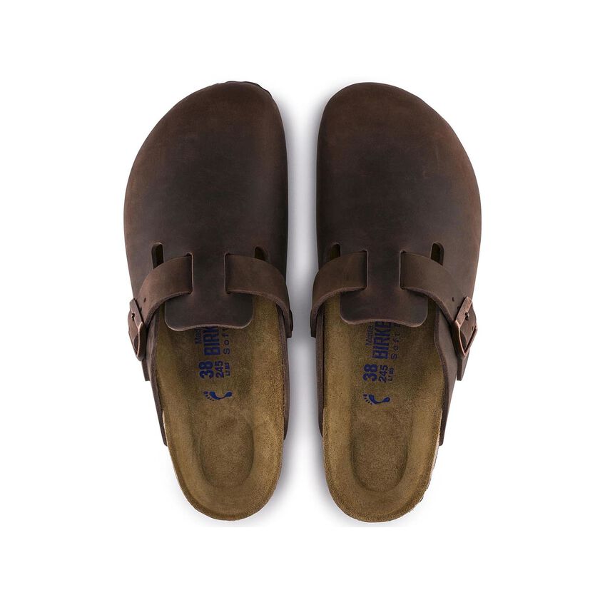 UNISEX BIRKENSTOCK BOSTON SOFT FOOT BED | HABANA LEATHER