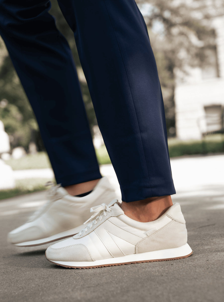 UNISEX KIZIK MILAN NYLON SNEAKER | BONE