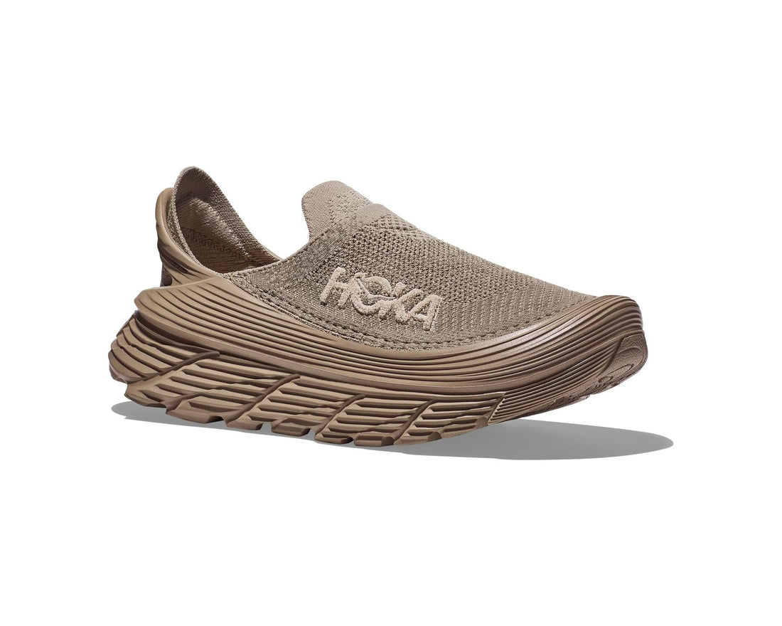 UNISEX HOKA RESTORE TC SLIP ON SHOE | DUNE / OXFORD TAN