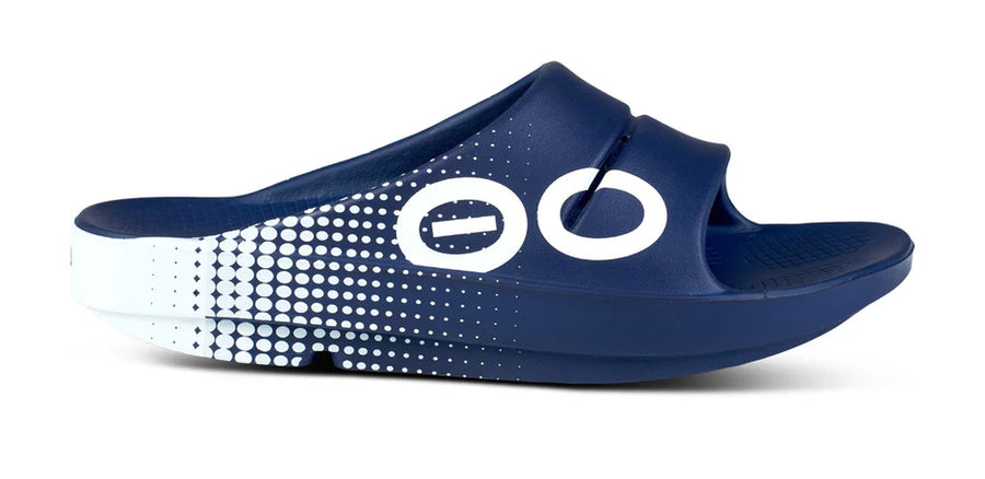 UNISEX OOFOS OOAHH SPORT SLIDE | MATRIX NAVY – Randy's Shoes UNISEX OOFOS OOAHH SPORT SLIDE | MATRIX NAVY – Randy's Shoes