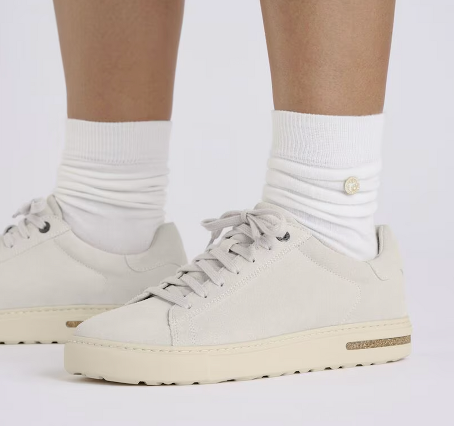 UNISEX BIRKENSTOCK BEND LOW | ANTIQUE WHITE SUEDE LEATHER