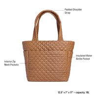 WOMEN'S VOORAY NAOMI TOTE | QUILTED TAN