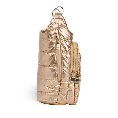 WANDERFULL HYDROBAG HANDLE | GOLD WITH SOLID VEGAN LEATHER TRIM