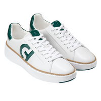 WOMEN'S COLE HAAN GRANDPRØ TOPSPIN SNEAKER | WHITE / PINE PATENT