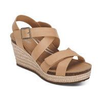 WOMEN'S AETREX ANNA ARCH SUPPORT WEDGE SANDAL | SAND