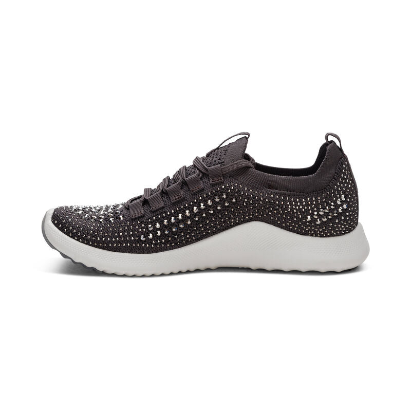 WOMEN'S AETREX CARLY SPARKLE SNEAKER | PEWTER