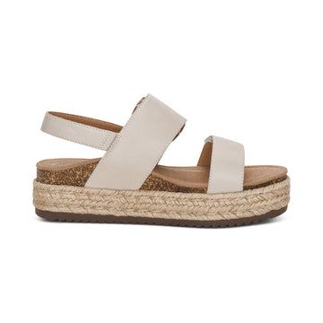 WOMEN'S AETREX VANIA ARCH SUPPORT PLATFORM SANDAL | CREAM