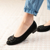 WOMEN'S ARA BAMBI FLAT | BLACK LEATHER