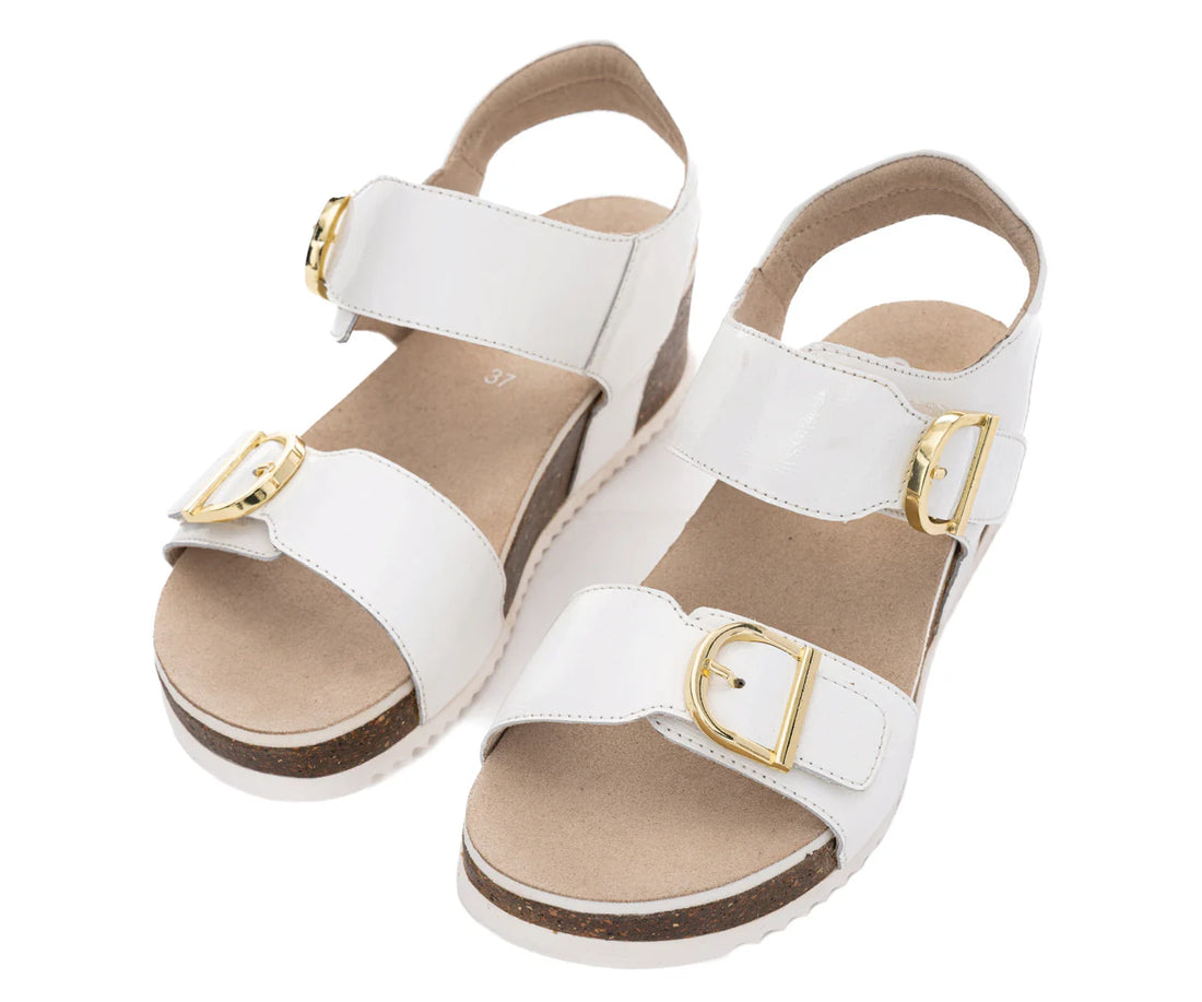 WOMEN'S ARA NOVA ADJUSTABLE WEDGE SANDAL | WHITE 04