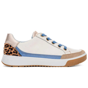 WOMEN'S ARA RIO SNEAKER | CREAM / SAND / AZURE BLUE