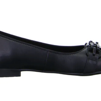 WOMEN'S ARA SCOUT BALLET FLAT CHAIN | BLACK LEATHER