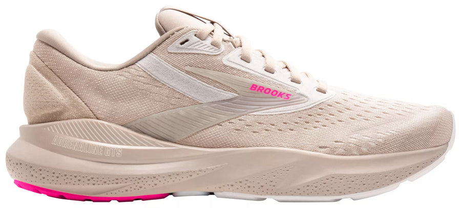 thumbnail image 2 of Brooks Adrenaline GTS 24 Women’s Sneakers – Grey Coconut Pink, Sizes 6-11 2 of 3