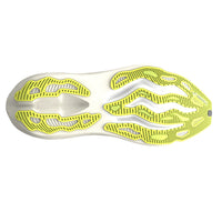 Yellow and white shoe sole on a white background